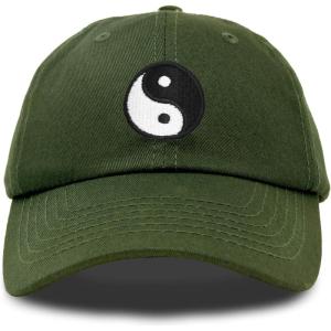 imageDALIX Ying Yang Dad Hat Baseball Cap Zen Peace Balance PhilosophyOlive