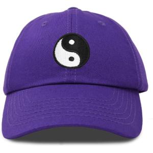 imageDALIX Ying Yang Dad Hat Baseball Cap Zen Peace Balance PhilosophyPurple