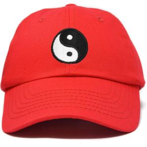 imageDALIX Ying Yang Dad Hat Baseball Cap Zen Peace Balance PhilosophyRed
