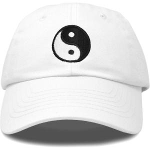 imageDALIX Ying Yang Dad Hat Baseball Cap Zen Peace Balance PhilosophyWhite