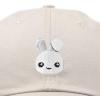 imageDALIX Bunny Embroidered Dad Cap Cotton Baseball Hat WomenBeige