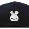 imageDALIX Bunny Embroidered Dad Cap Cotton Baseball Hat WomenBlack