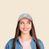 imageDALIX Bunny Embroidered Dad Cap Cotton Baseball Hat WomenGray