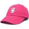 imageDALIX Bunny Embroidered Dad Cap Cotton Baseball Hat WomenHot Pink