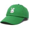 imageDALIX Bunny Embroidered Dad Cap Cotton Baseball Hat WomenKelly Green