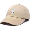 imageDALIX Bunny Embroidered Dad Cap Cotton Baseball Hat WomenKhaki