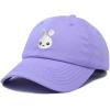imageDALIX Bunny Embroidered Dad Cap Cotton Baseball Hat WomenLavender