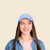 imageDALIX Bunny Embroidered Dad Cap Cotton Baseball Hat WomenLight Blue