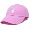 imageDALIX Bunny Embroidered Dad Cap Cotton Baseball Hat WomenLight Pink