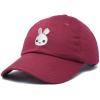 imageDALIX Bunny Embroidered Dad Cap Cotton Baseball Hat WomenMaroon