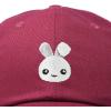 imageDALIX Bunny Embroidered Dad Cap Cotton Baseball Hat WomenMaroon