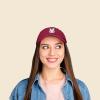 imageDALIX Bunny Embroidered Dad Cap Cotton Baseball Hat WomenMaroon