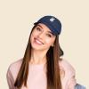 imageDALIX Bunny Embroidered Dad Cap Cotton Baseball Hat WomenNavy Blue