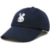 imageDALIX Bunny Embroidered Dad Cap Cotton Baseball Hat WomenNavy Blue