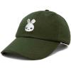 imageDALIX Bunny Embroidered Dad Cap Cotton Baseball Hat WomenOlive