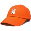 imageDALIX Bunny Embroidered Dad Cap Cotton Baseball Hat WomenOrange