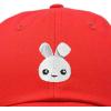 imageDALIX Bunny Embroidered Dad Cap Cotton Baseball Hat WomenRed