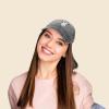 imageDALIX Bunny Embroidered Dad Cap Cotton Baseball Hat WomenWashed Black
