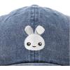 imageDALIX Bunny Embroidered Dad Cap Cotton Baseball Hat WomenWashed Navy