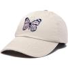 imageDALIX Pink Butterfly Hat Cute Womens Gift Embroidered Girls CapBeige