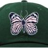 imageDALIX Pink Butterfly Hat Cute Womens Gift Embroidered Girls CapDark Green
