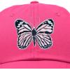 imageDALIX Pink Butterfly Hat Cute Womens Gift Embroidered Girls CapHot Pink