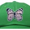 imageDALIX Pink Butterfly Hat Cute Womens Gift Embroidered Girls CapKelly Green