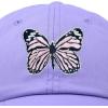 imageDALIX Pink Butterfly Hat Cute Womens Gift Embroidered Girls CapLavender