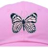 imageDALIX Pink Butterfly Hat Cute Womens Gift Embroidered Girls CapLight Pink