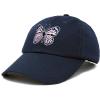 imageDALIX Pink Butterfly Hat Cute Womens Gift Embroidered Girls CapNavy Blue