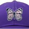 imageDALIX Pink Butterfly Hat Cute Womens Gift Embroidered Girls CapPurple