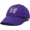 imageDALIX Pink Butterfly Hat Cute Womens Gift Embroidered Girls CapPurple