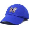 imageDALIX Pink Butterfly Hat Cute Womens Gift Embroidered Girls CapRoyal Blue