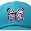 imageDALIX Pink Butterfly Hat Cute Womens Gift Embroidered Girls CapTeal