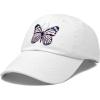 imageDALIX Pink Butterfly Hat Cute Womens Gift Embroidered Girls CapWhite