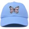 imageDALIX Pink Butterfly Hat Cute Womens Gift Embroidered Girls CapLight Blue