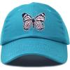 imageDALIX Pink Butterfly Hat Cute Womens Gift Embroidered Girls CapTeal