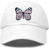 imageDALIX Pink Butterfly Hat Cute Womens Gift Embroidered Girls CapWhite