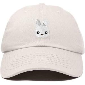 imageDALIX Bunny Embroidered Dad Cap Cotton Baseball Hat WomenBeige