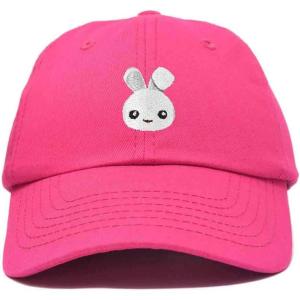 imageDALIX Bunny Embroidered Dad Cap Cotton Baseball Hat WomenHot Pink