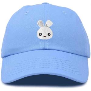imageDALIX Bunny Embroidered Dad Cap Cotton Baseball Hat WomenLight Blue
