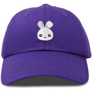 imageDALIX Bunny Embroidered Dad Cap Cotton Baseball Hat WomenPurple