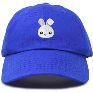 imageDALIX Bunny Embroidered Dad Cap Cotton Baseball Hat WomenRoyal Blue