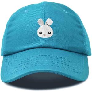 imageDALIX Bunny Embroidered Dad Cap Cotton Baseball Hat WomenTeal