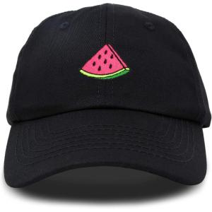 imageDALIX Fruit Lovers Watermelon Hat Womens Embroidered Baseball CapBlack