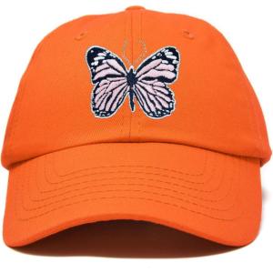 imageDALIX Pink Butterfly Hat Cute Womens Gift Embroidered Girls CapOrange