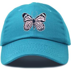 imageDALIX Pink Butterfly Hat Cute Womens Gift Embroidered Girls CapTeal