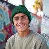 imageDALIX Chocolate Molecule Beanie Cap Embroidered Hat Knit Cozy Cap Cold Weather MensGreen