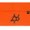 imageDALIX Chocolate Molecule Beanie Cap Embroidered Hat Knit Cozy Cap Cold Weather MensNeon Orange