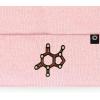 imageDALIX Chocolate Molecule Beanie Cap Embroidered Hat Knit Cozy Cap Cold Weather MensPink
